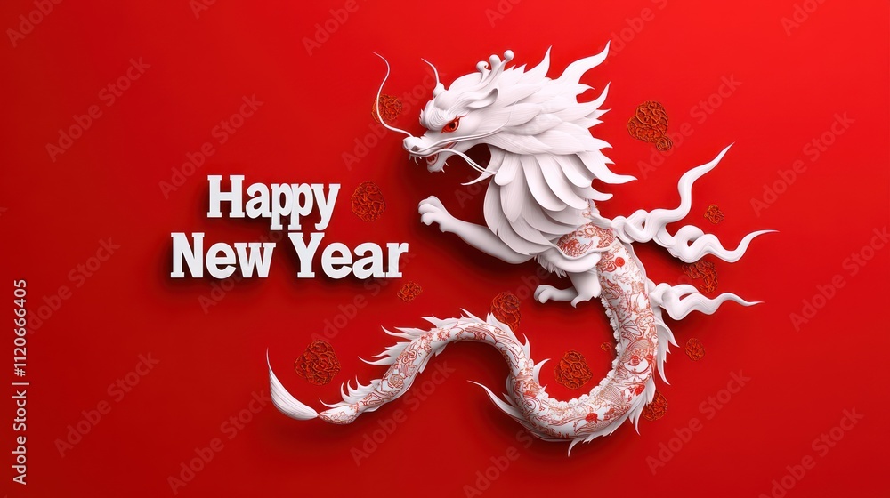 White dragon with White dragon with