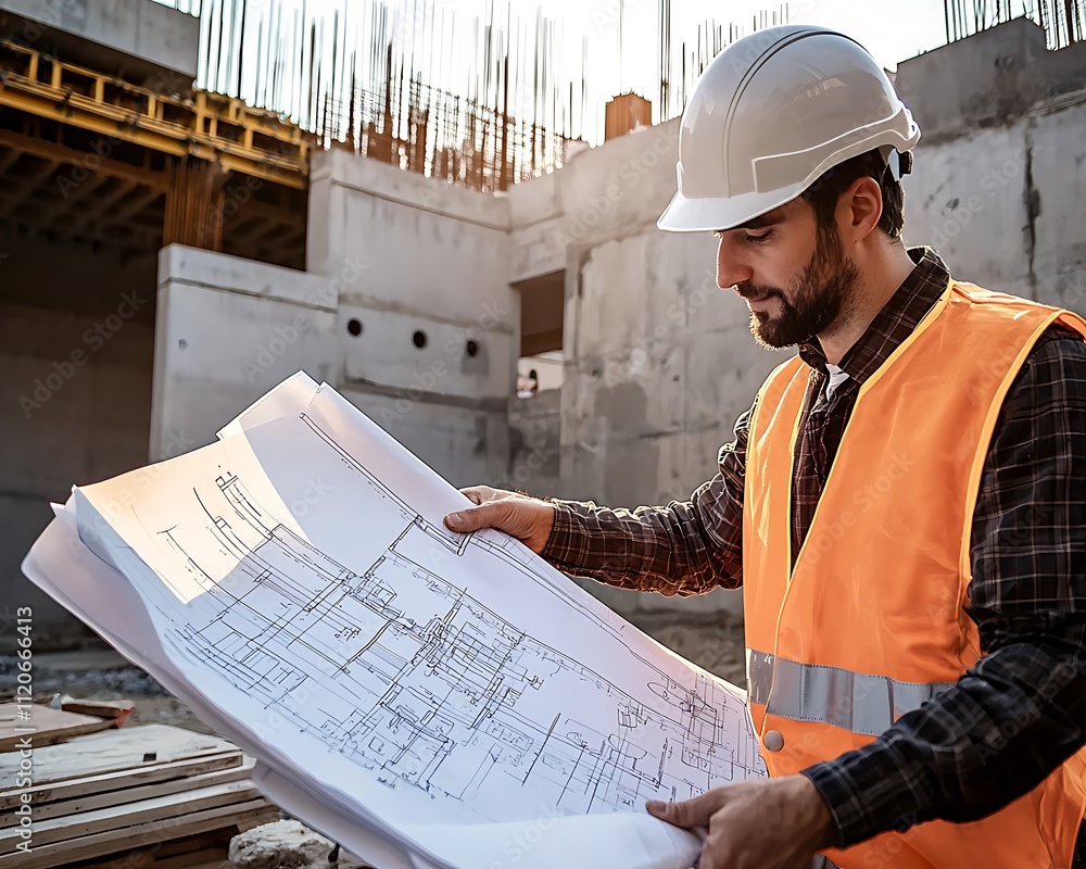 Naklejka premium construction workers at work