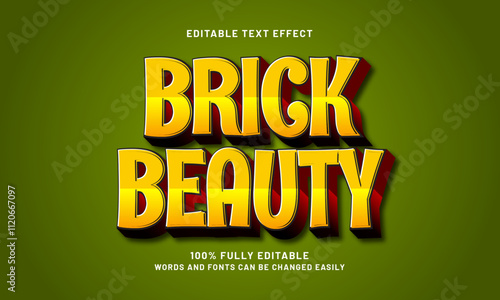brick beauty editable text effects with a urban and art theme