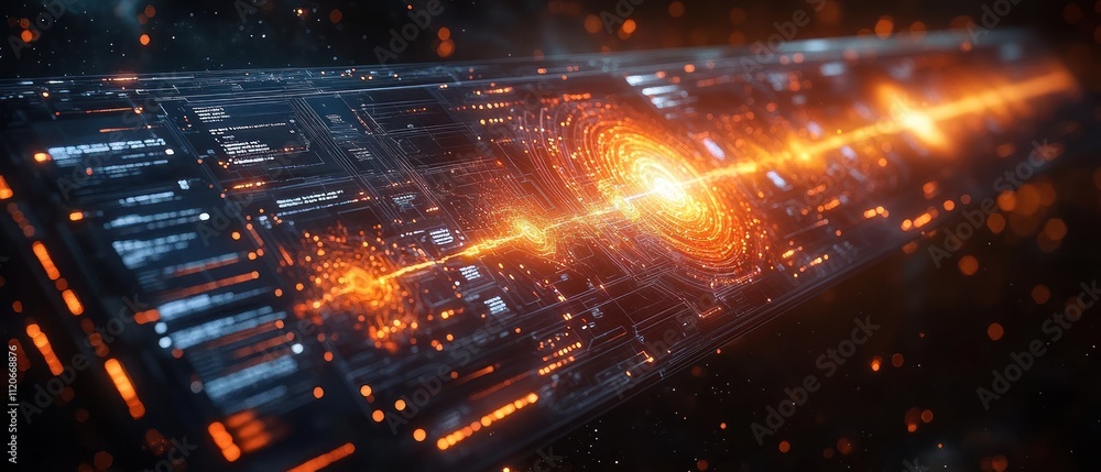 Futuristic digital representation of a cosmic phenomenon. Futuristic digital representation of a cosmic phenomenon.