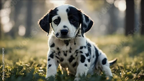 dalmatian puppy video dog adorable animal black and white breed canino collar creature cut out doggy domestic animals 