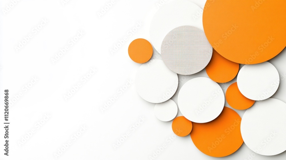 Abstract composition of colorful circles on a white background. Abstract composition of colorful circles on a white background.