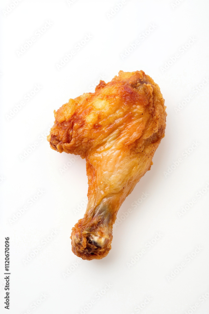 Fried Chicken Wing from Above View Fried Chicken Wing from Above View