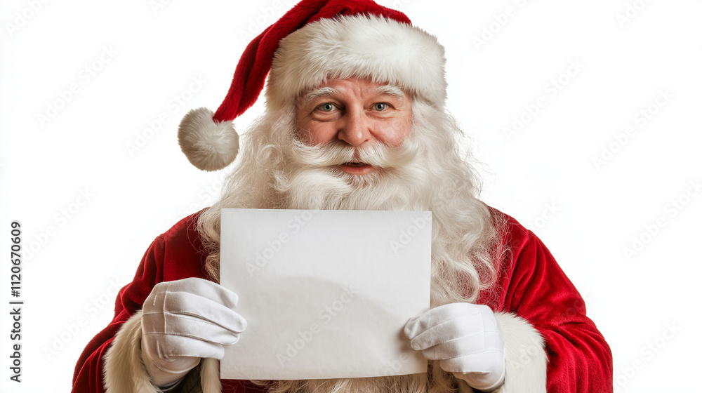 Santa with white paper, Santa with card
Santa with white paper, Santa with card