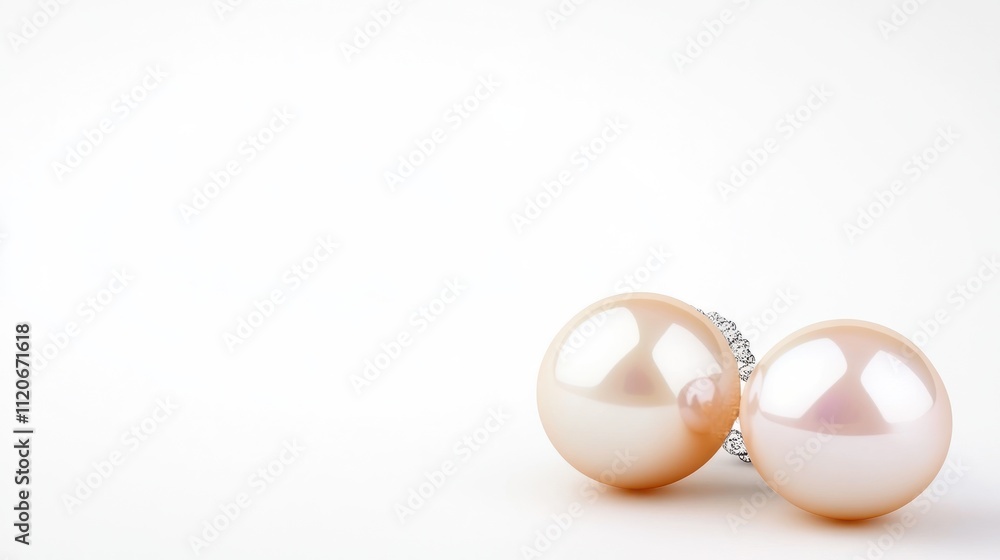 Elegant pearls displayed on a soft background for jewelry appeal. Elegant pearls displayed on a soft background for jewelry appeal.