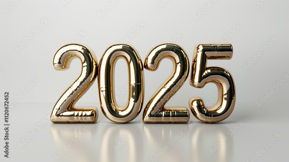 year 2025 golden symbol, 3d-illustration image background year 2025 golden symbol, 3d-illustration image background