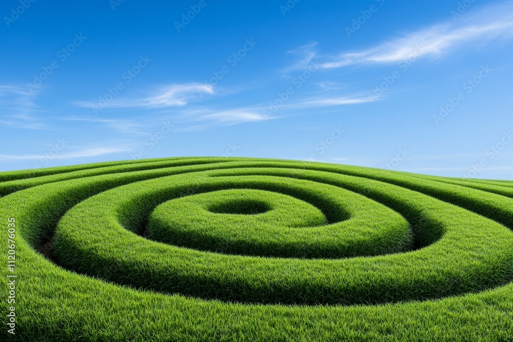 Trippy Green Maze Abstract Background Trippy Green Maze Abstract Background