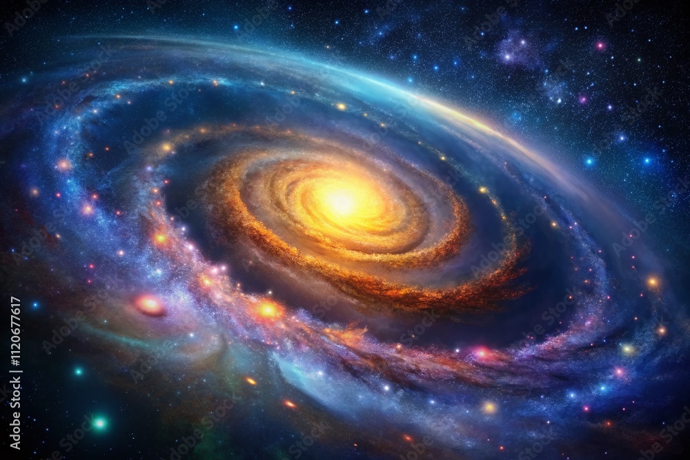 Breathtaking spiral galaxy set against the Milky Way backdrop, showcasing stunning cosmic artistry and astronomical visuals, ideal for themes of science and nature. Breathtaking spiral galaxy set against the Milky Way backdrop, showcasing stunning cosmic artistry and astronomical visuals, ideal for themes of science and nature.