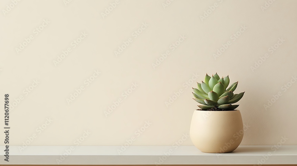 Serene Succulent: A Minimalist Still Life Serene Succulent: A Minimalist Still Life