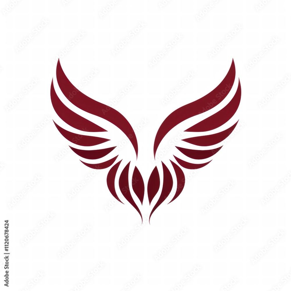 Elegant winged logo design digital art minimalist style visual identity modern concept creative environment Elegant winged logo design digital art minimalist style visual identity modern concept creative environment