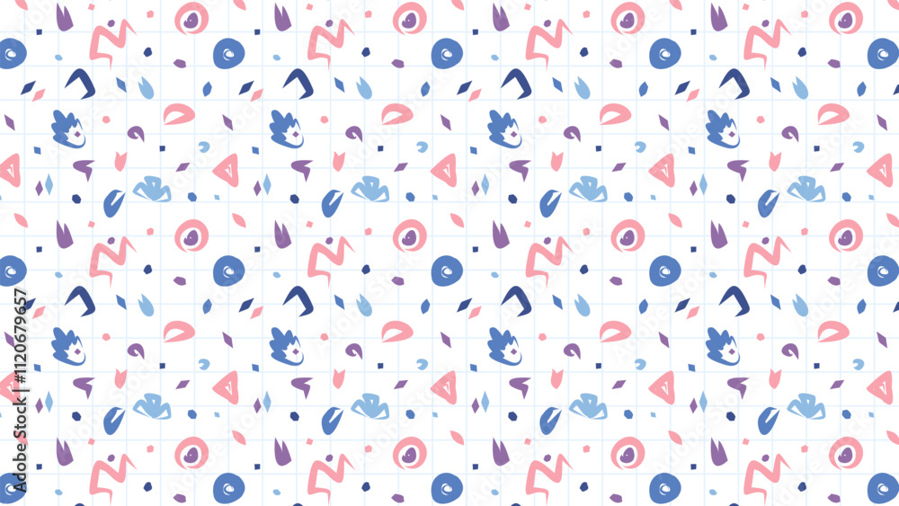 Trendy brush shapes Hand drawn pattern background designs Trendy brush shapes Hand drawn pattern background designs