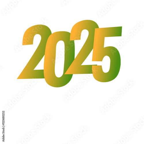 2025 yellow gradient color on white background.
