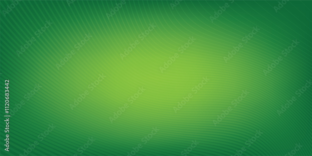 Green background with wavy lines, web and print background, editable. Green background with wavy lines, web and print background, editable.