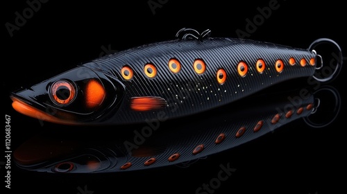 A realistic fishing lure designed for attracting fish. photo