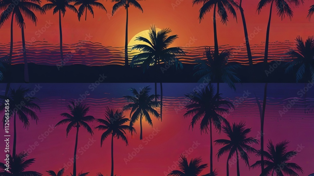 Fototapeta premium Lightning Highlights a Tropical Wonderland 