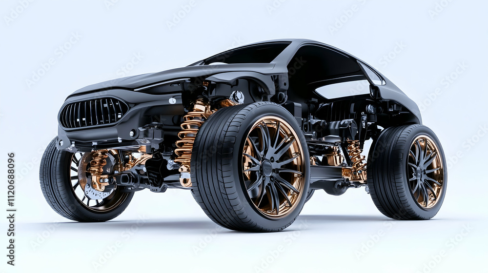 Spirals, curves, repair core, light black and indigo, and auto bodywork style are all used to depict and photograph the car's suspension. Spirals, curves, repair core, light black and indigo, and auto bodywork style are all used to depict and photograph the car's suspension.