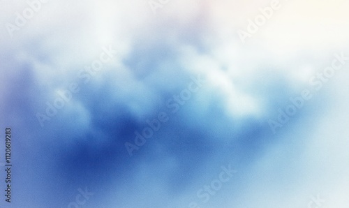 abstract soft blue white gradient dreamy light texture background with grain noise glow shine