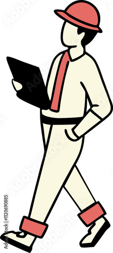 illustration of a person with a phone