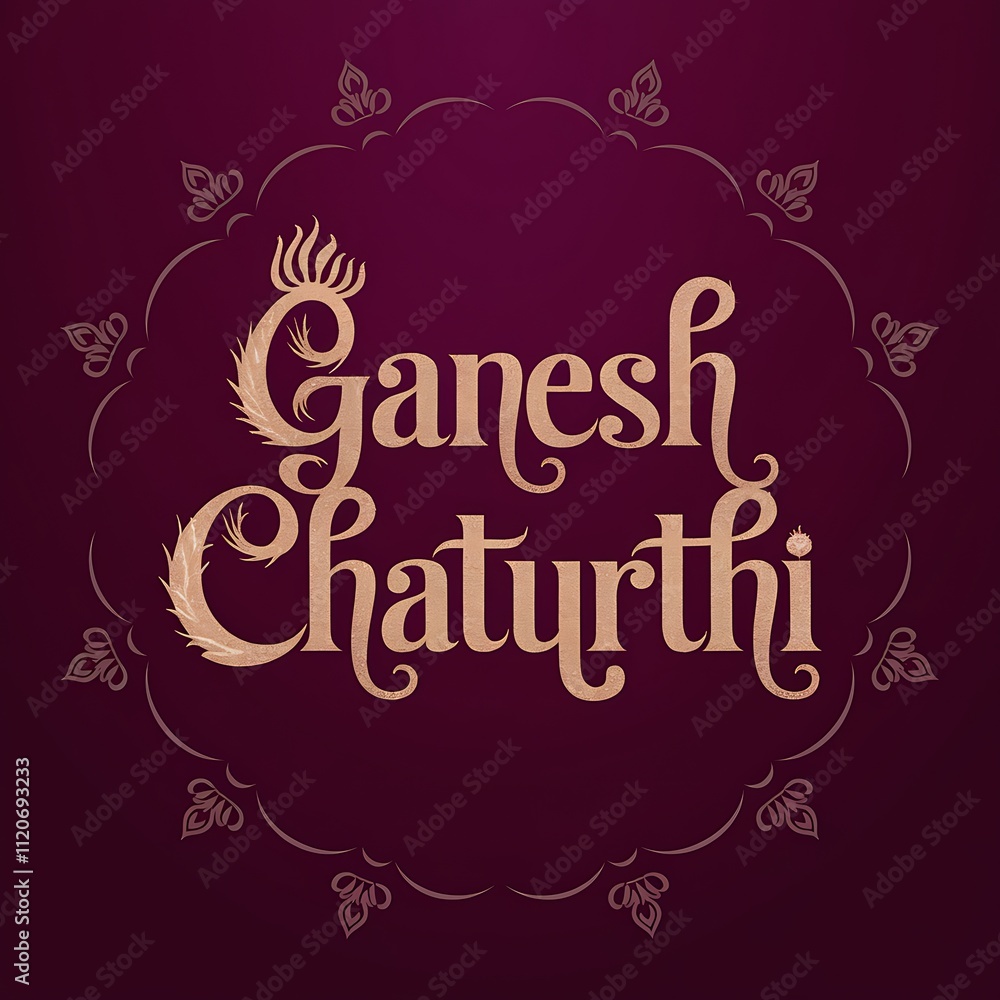 Elegant Ganesh Chaturthi Festival Decorative Design Elegant Ganesh Chaturthi Festival Decorative Design