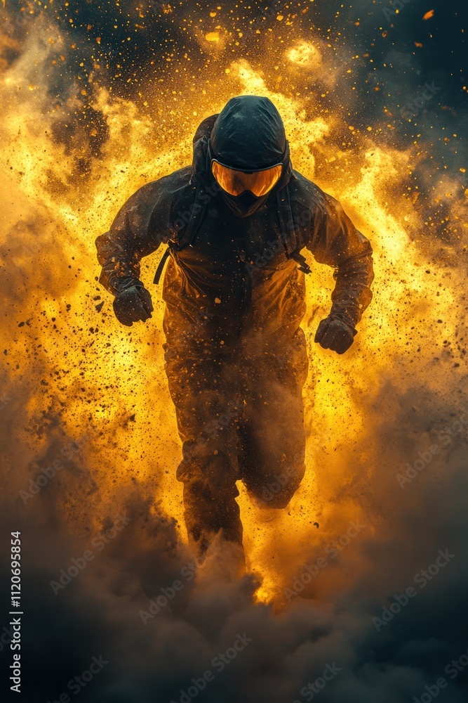 professional athlete runner isolated with black background dynamic athletic figure surrounded by yellow smoke poster minimalism professional athlete runner isolated with black background dynamic athletic figure surrounded by yellow smoke poster minimalism