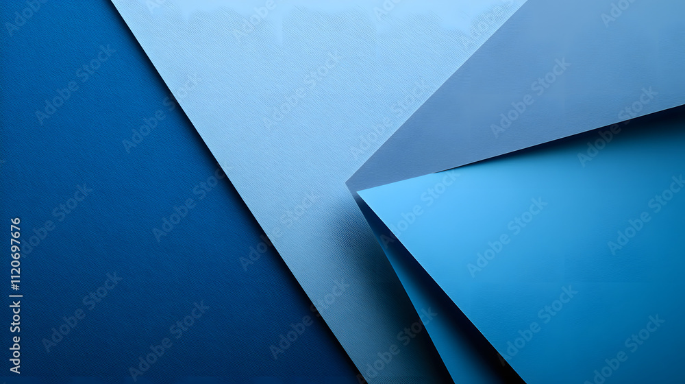 Abstract background with overlapping layers of textured blue paper in varying shades, creating a geometric pattern. The colors range from deep blue to light blue. Abstract background with overlapping layers of textured blue paper in varying shades, creating a geometric pattern. The colors range from deep blue to light blue.