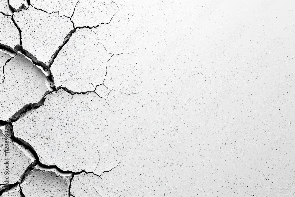 Obraz premium Dirty old cracked concrete wall texture background. Gray cement surface wall. , isolated on white background, , copy space, copy space for text,