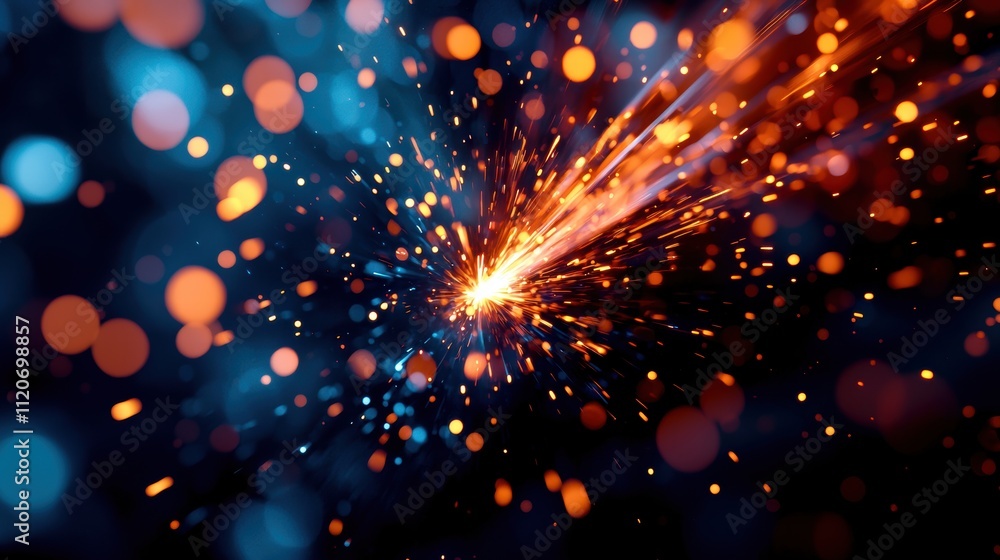 Dynamic explosion of colorful particles in motion Dynamic explosion of colorful particles in motion