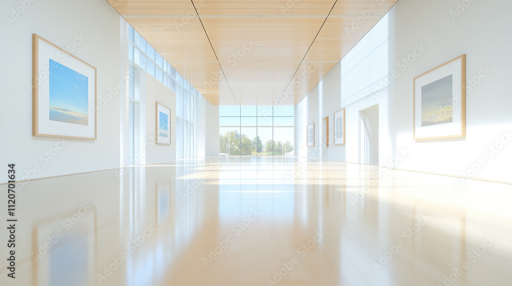 Modern Art Gallery with Natural Light Modern Art Gallery with Natural Light