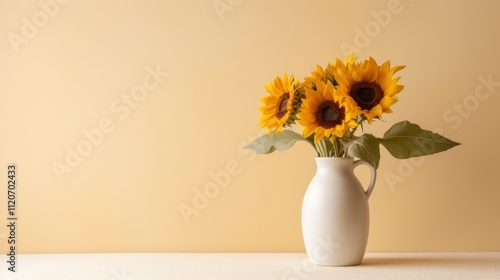 Wallpaper Mural Bouquet of sunflowers in a vase on the table Torontodigital.ca