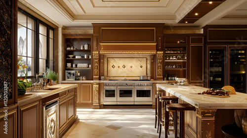 elegant kitchen interior rich in luxurious bespoke details