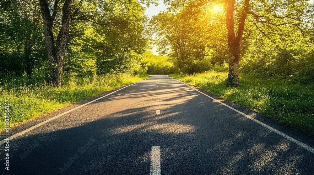 Obraz premium picturesque road with no cars