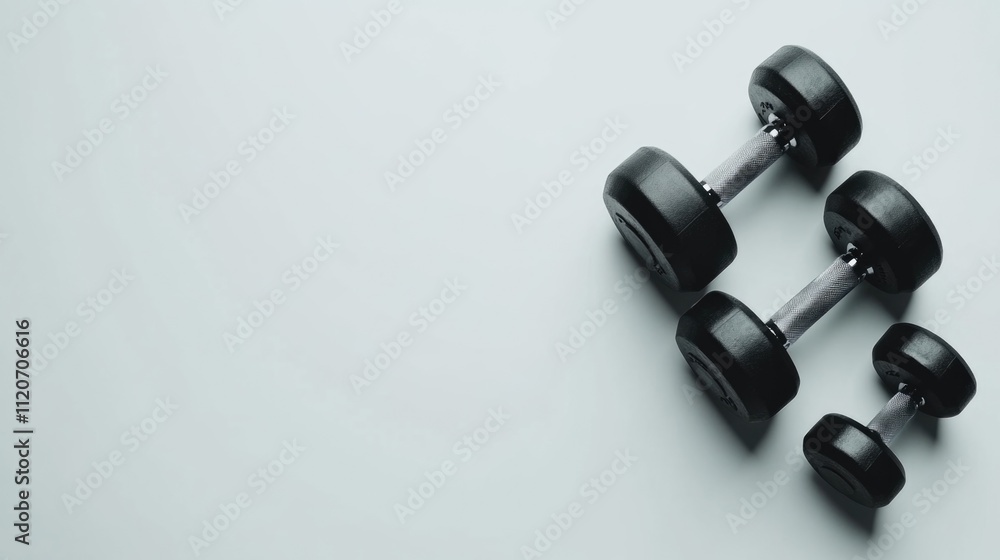 Black dumbbells over a white background Black dumbbells over a white background
