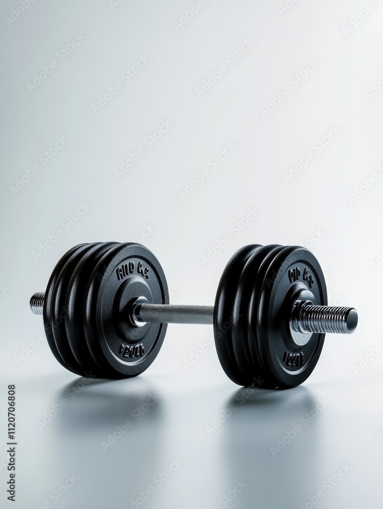 Black dumbbells over a white background Black dumbbells over a white background