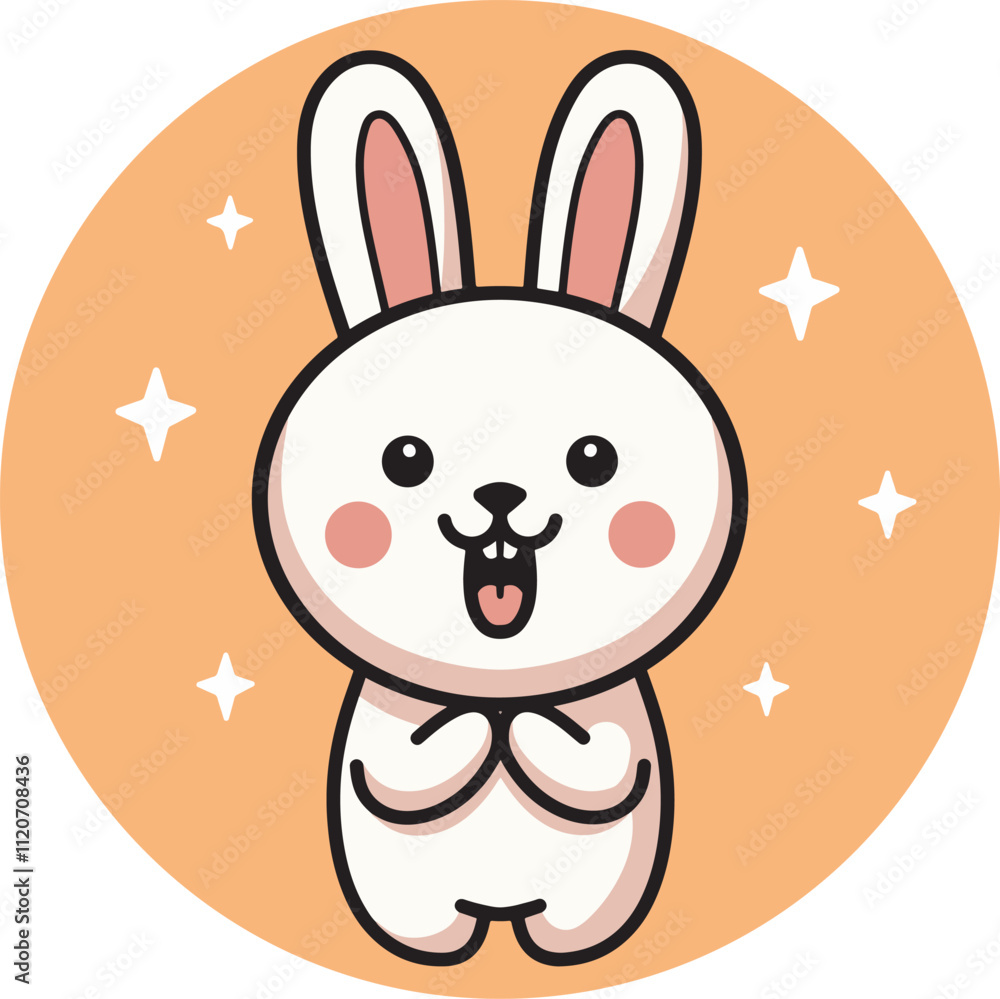 Cute bunny character design art