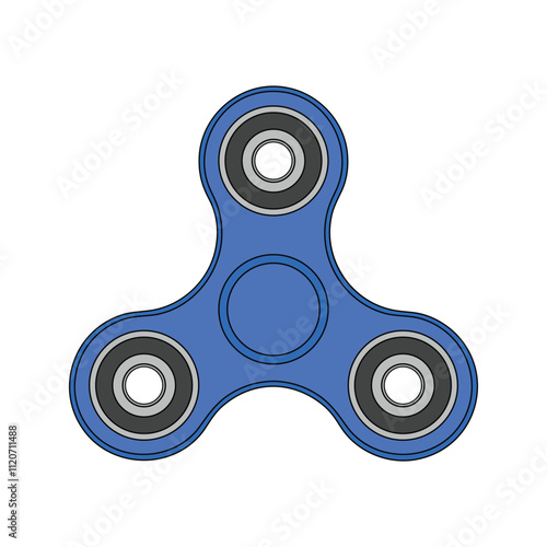 kids drawing spinner toy cartoon isolated