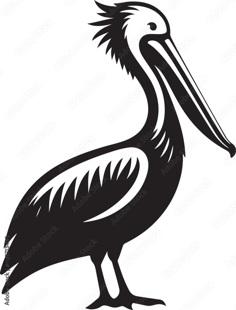 custom made wallpaper toronto digitalPelican silhouette vector illustration