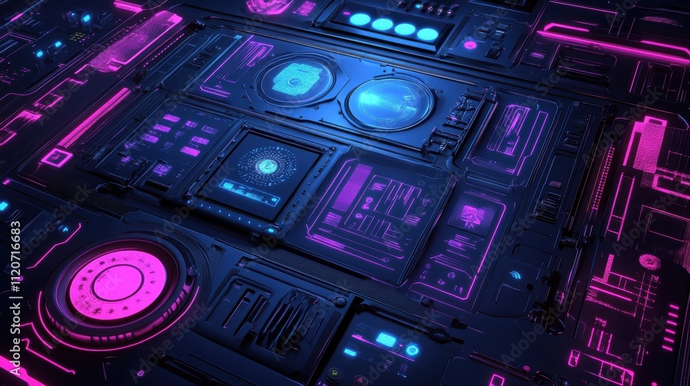 Futuristic Tech Interface Background Futuristic Tech Interface Background