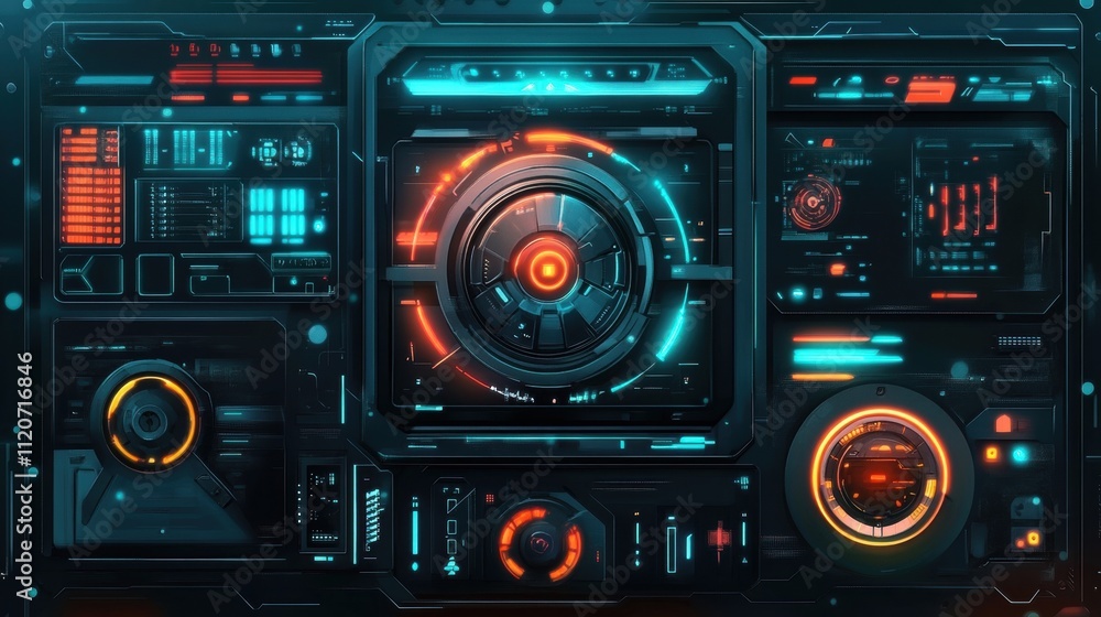 Futuristic Technology Interface Panel Futuristic Technology Interface Panel