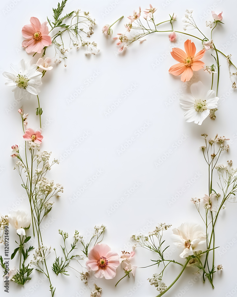 Creative 2D Doodle Floral Illustrations Text Space for Versatile Designs, Greeting Cards, Invitations Creative 2D Doodle Floral Illustrations Text Space for Versatile Designs, Greeting Cards, Invitations
