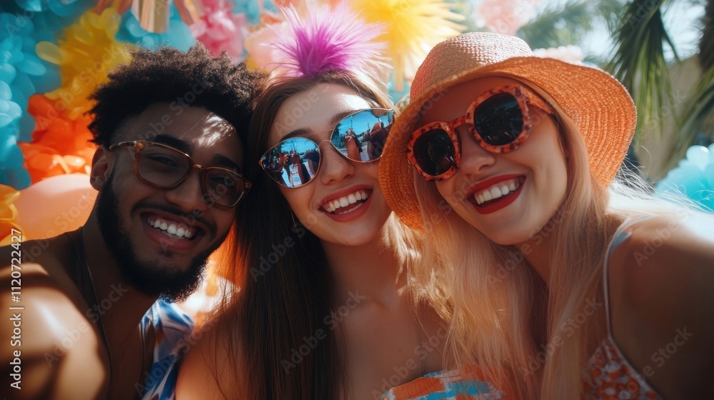 Summer Fun: Friends, Sunglasses, and Festive Decor Summer Fun: Friends, Sunglasses, and Festive Decor