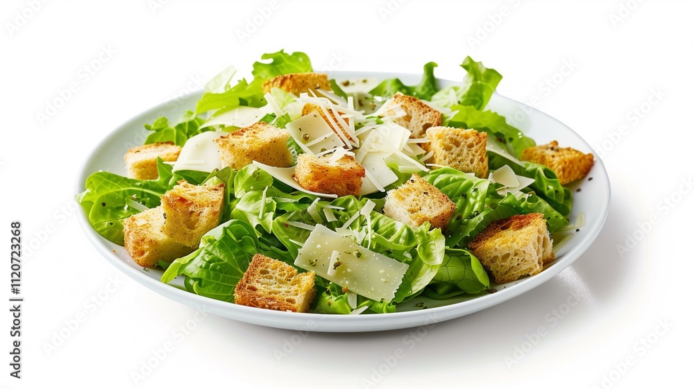 Realistic and highly detailed picture of a Caesar salad with crispy croutons
Realistic and highly detailed picture of a Caesar salad with crispy croutons