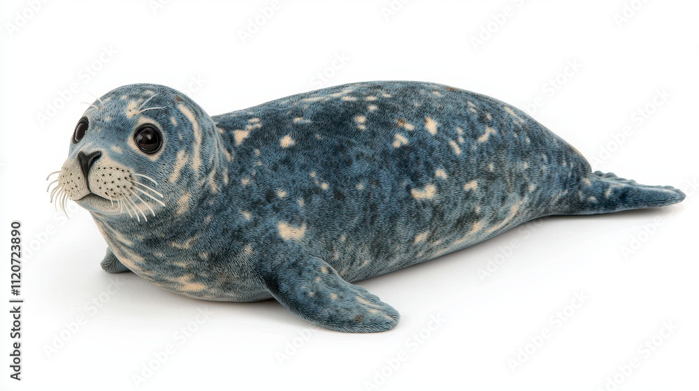 Naklejka premium Adorable Seal Pup A Close-Up View of a Baby Seal