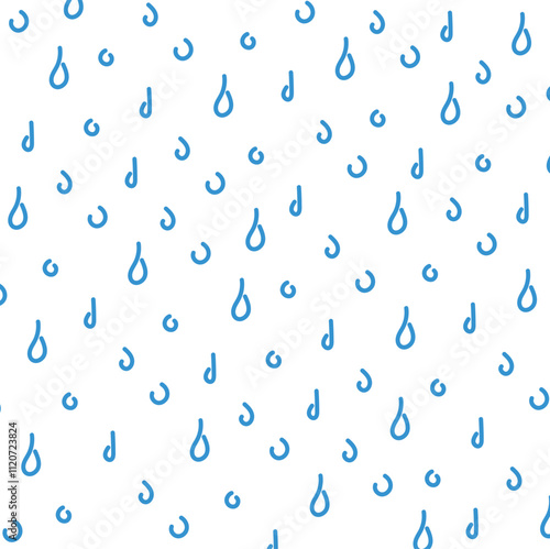 Cartoon raindrops or moisture on glass form a simple background.