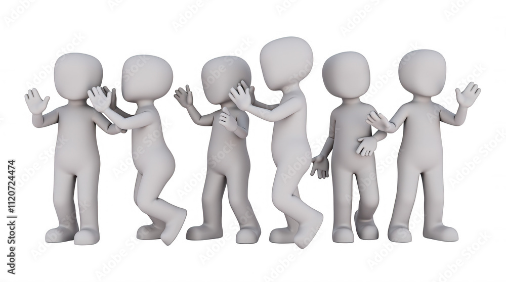 3D Stick Figures Group on Transparent Background, Perfect for Design Overlays and Creative Projects 3D Stick Figures Group on Transparent Background, Perfect for Design Overlays and Creative Projects