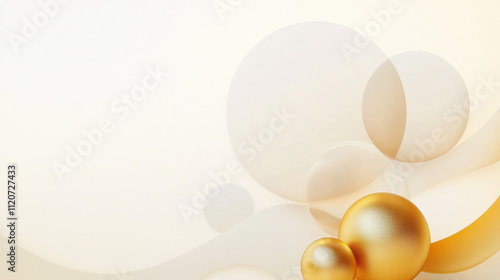 Wallpaper Mural Golden Spheres on a Soft Background Torontodigital.ca