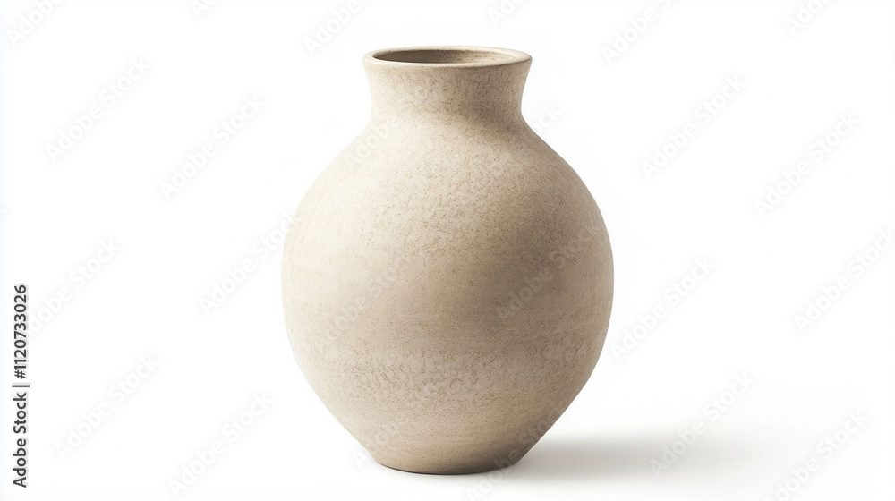 Light beige vase on a white background Light beige vase on a white background