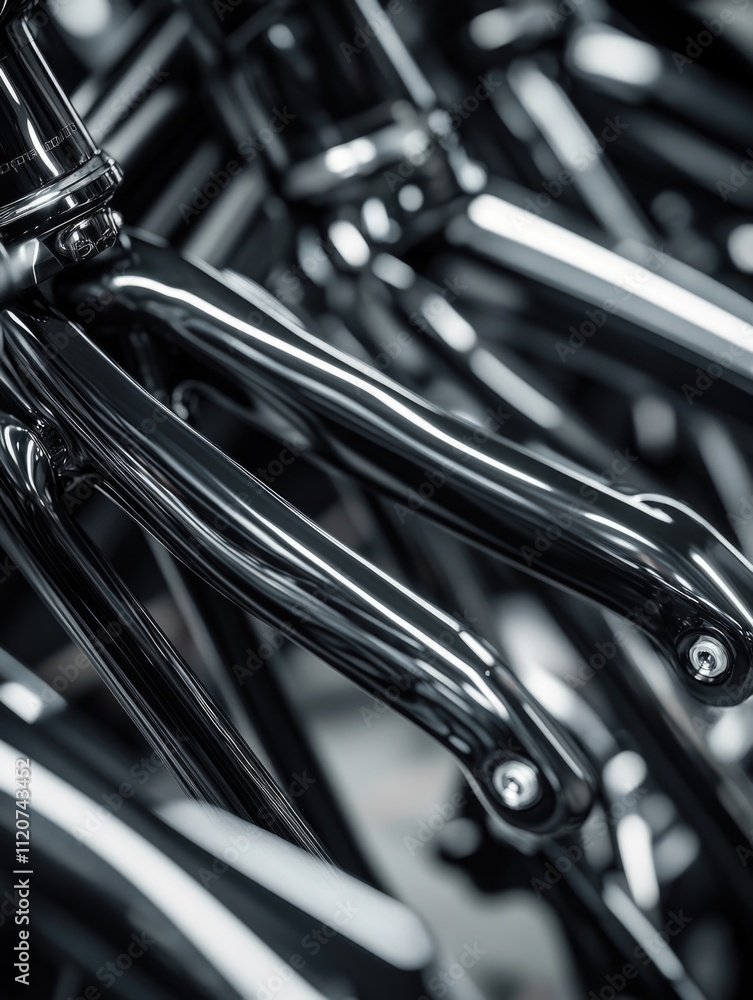Close-up Rows of new bikes in bicycle shop Close-up Rows of new bikes in bicycle shop