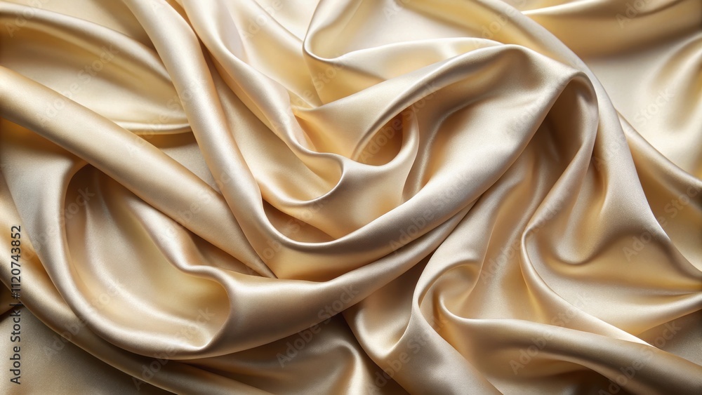 Close up shot of luxurious beige silk fabric , elegant, smooth, textile, background, material, shiny, rich, delicate, classy, luxury Close up shot of luxurious beige silk fabric , elegant, smooth, textile, background, material, shiny, rich, delicate, classy, luxury