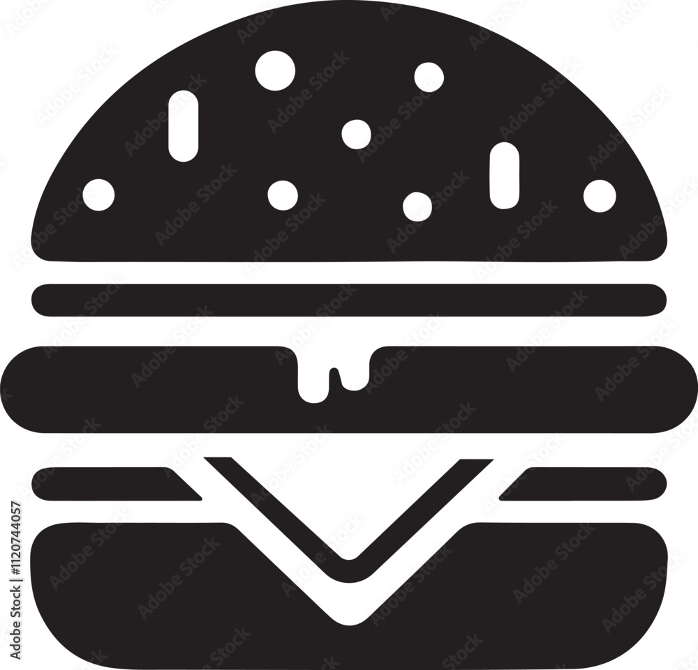 burger icon minimal silhouette style vector art illustration on a white background.
burger icon minimal silhouette style vector art illustration on a white background.
