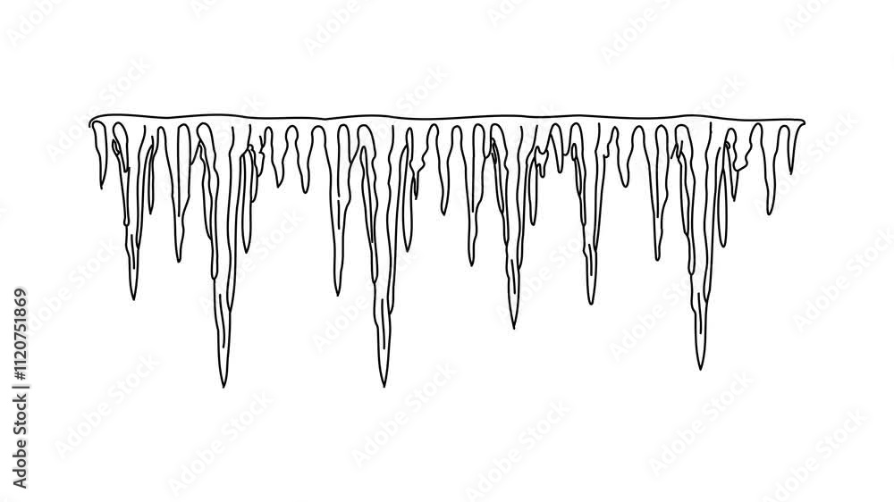 Icicles Continuous line draw Full length single line animation Icicles Continuous line draw Full length single line animation
